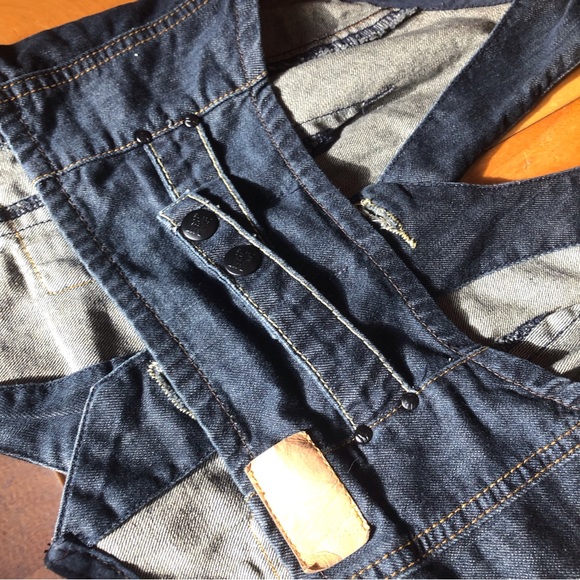 MNG jeans no sleeves vest adjustable blue size M medium - Picture 9 of 12